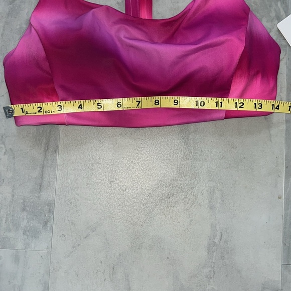 Athleta   Racer back Bra Variations of pink/purple interior removable pads  Sz M - Picture 5 of 9